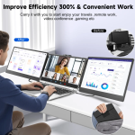 Gadget électronique à la mode 2025 OEM S2 Triple extension d'écran d'ordinateur portable double 14 ''1080P HD pour les écrans portables de codage de jeu Finance